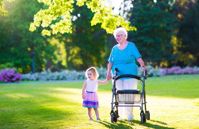 A senior woman takes on the challenges of aging