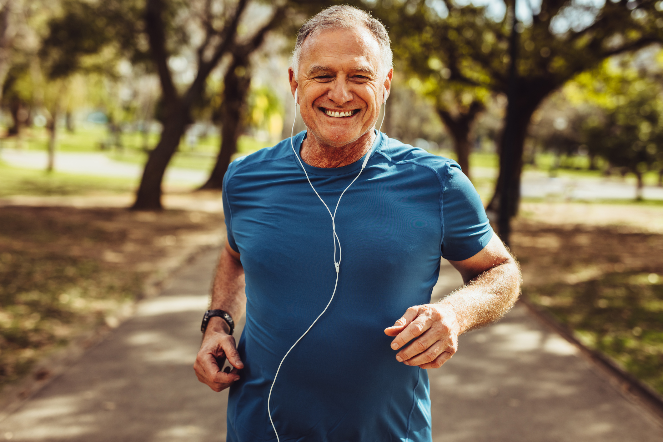 Senior man working to adopt a new habit