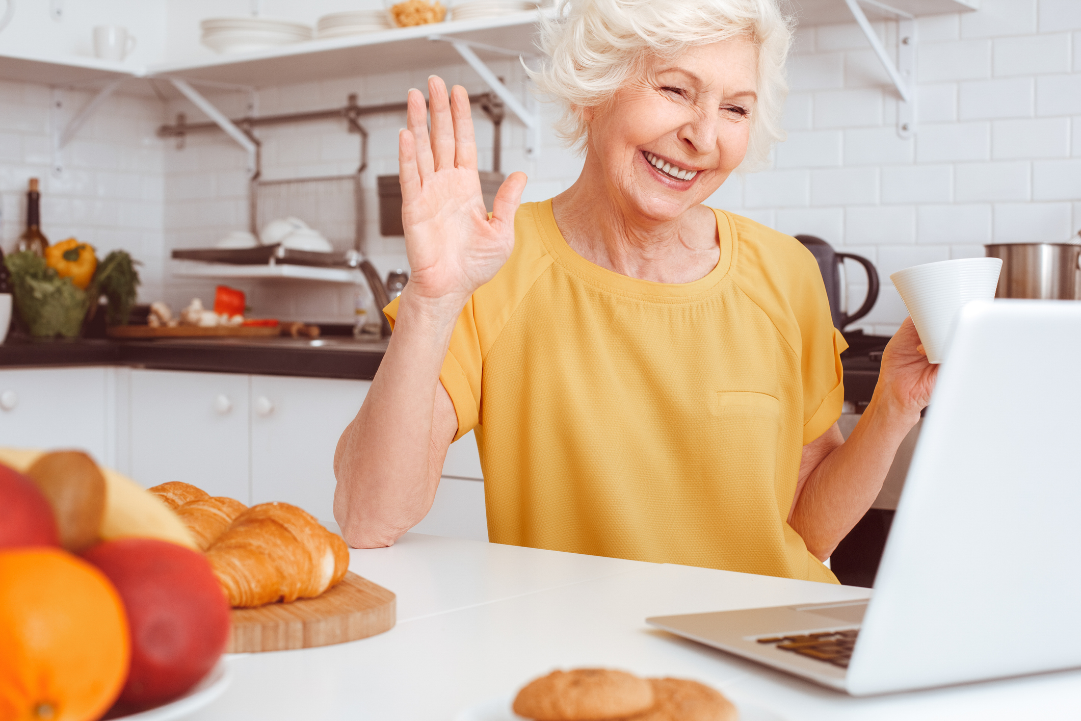 grandma staying connected with her family